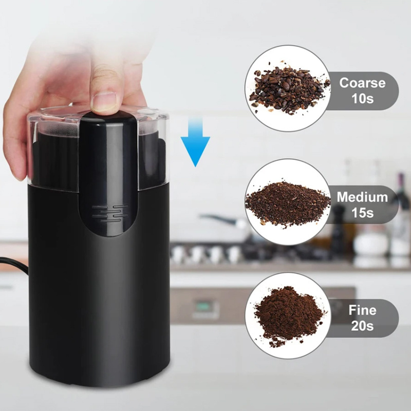 Automatic Coffee Grinder Nuts Beans Grains Mill Fast Touch Electric Coffee and Spice Grinder with Stainless Steel Blades