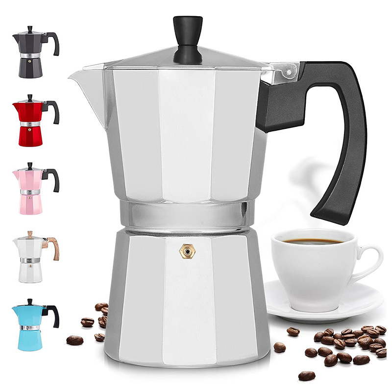 Hot selling PCS Classic Stovetop Aluminum Espresso Maker Italian Coffee Maker Moka Pot 3 Cups