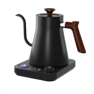 Goose Neck Stainless Steel Kettle Black Temperature  intelligent thermostatic Control Electric Tea Coffee Electric Kettle