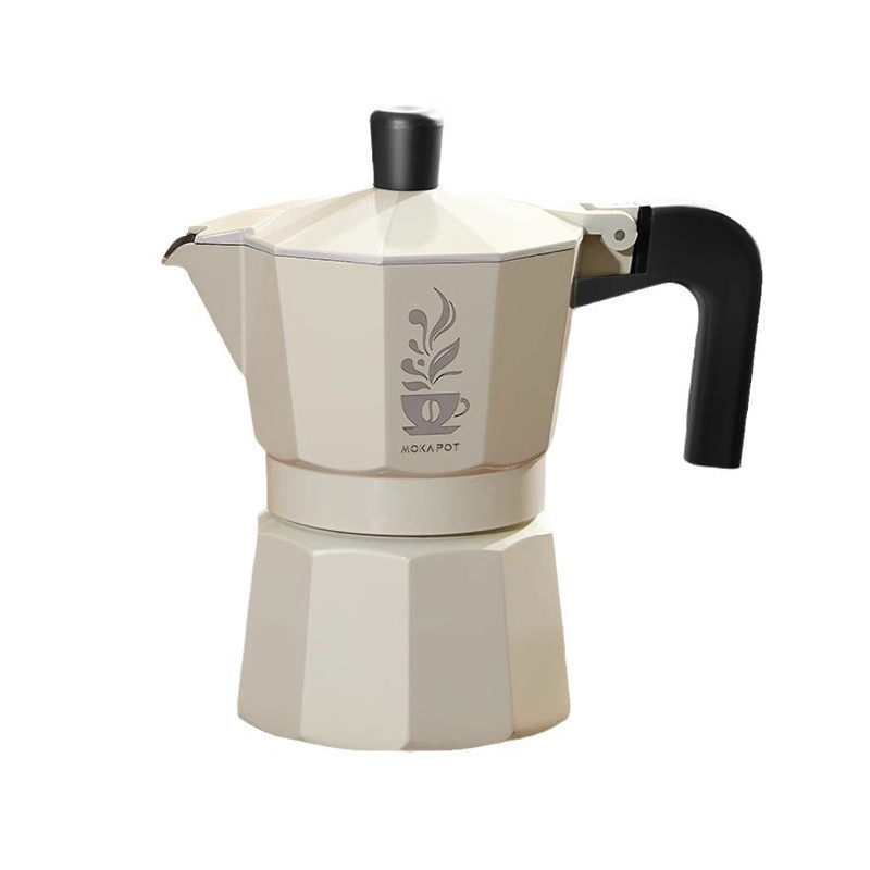 Classic Italian Coffee Maker Aluminum Temperature Controlled Double Valves Stovetop Induction Moka Pot