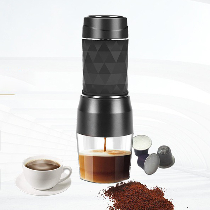 2 In 1 Portable Capsule Coffee Machine Makers manual press coffee maker mini espresso with heating function Coffee Maker