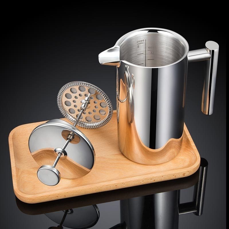 Food grade Espresso Tools Coffee Pot Hand Filter And Plunger Double Wall Stainless Steel Coffee Maker French Press