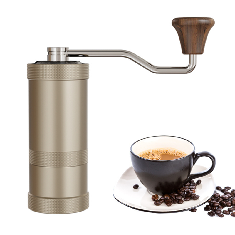 Custom PCS espresso coffee grinder manual stainless steel conical burr coffee grinder hand coffee grinder for camping