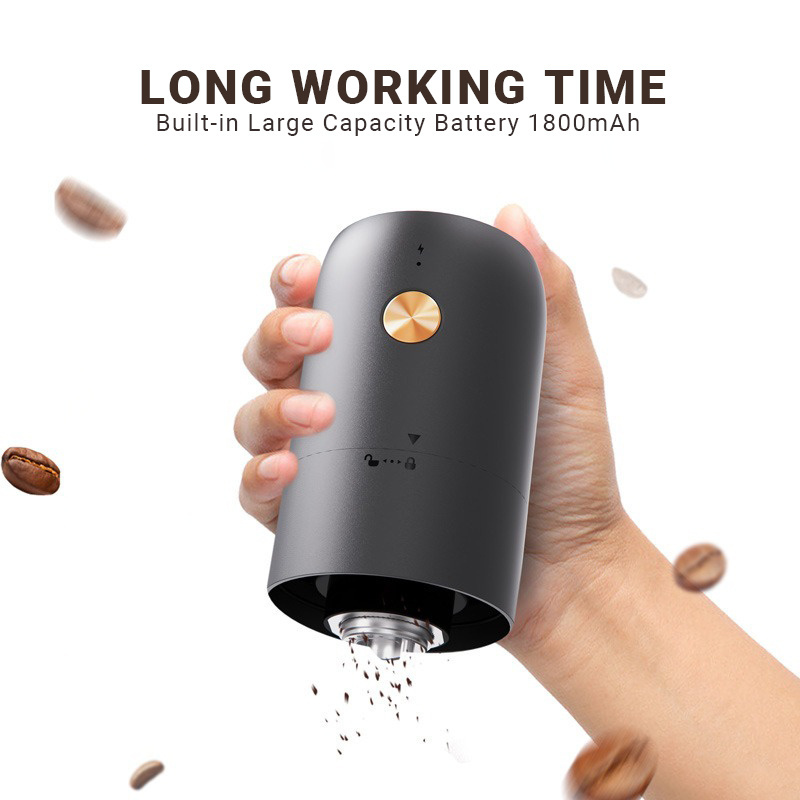 Portable USB Rechargeable Electric Coffee Maker Mini Food Grade Ceramic Burr Coffee Bean Grinder Plastic Portable Electric