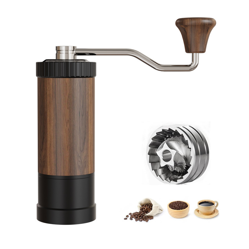 Barista Tools Portable Coffee Bean Grinder Adjustable Coarseness Stainless Steel Burr Conical Burr Manual Coffee Grinder oem