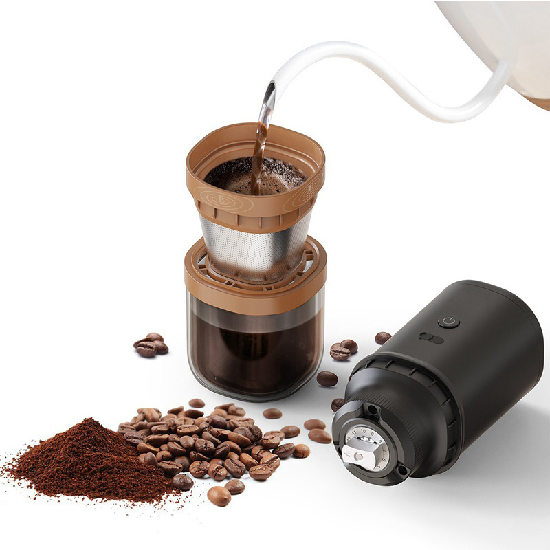 Electric Coffee Grinder Maker Grinding & brewing all-in-one USB Grinder Machine Home Travel Ceramic Grinding Core