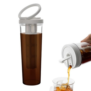 Cold Brew Pitcher Pour Over Drip Coffee Tool Portable Cold Brew Coffee Maker With Food Grade Filter For Travel Camping