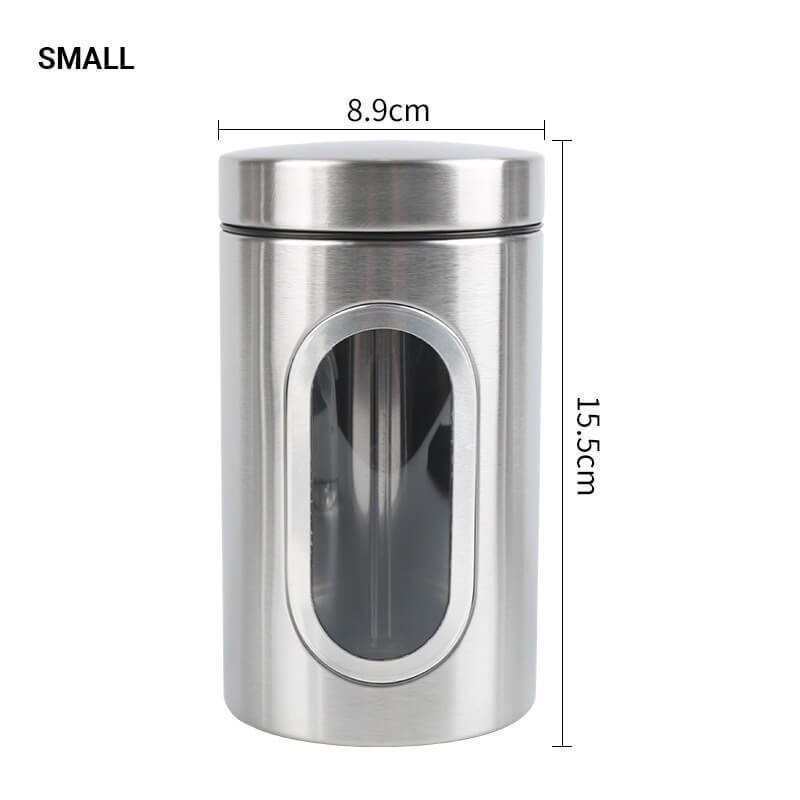 Large capacity food container stainless steel coffee canister tea coffee sugar canisters