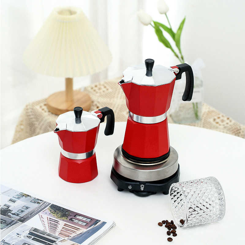 Hotean 2023 hot Aluminum moka pot manual coffee maker moka pot coffee accessories