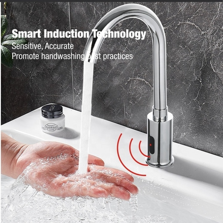 Commercial Battery Operated Smart Self-Closing Touchless Taps Infrared Sensor Faucets