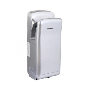 Wall Mounting Airports Schools Hotels Automatic High Power ABS Silver Jet Hand Dryer