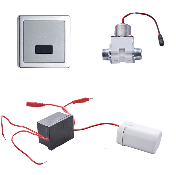 Infrared Induction Wall Mount Concealed Urinal Flusher Valve Automatic Sensor Urinal Flush