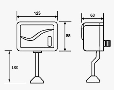 Sensor Urinal Flusher Toilet DC Water Saving ABS Material Sensor Urinal Flush Valve