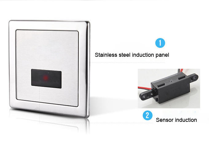 Infrared Induction Wall Mount Concealed Urinal Flusher Valve Automatic Sensor Urinal Flush