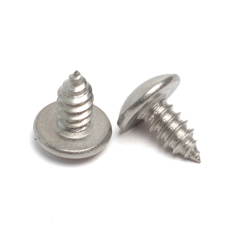 factory sales stainless steel large flat head screw umbrella head stainless steel screw mushroom head tapping screw