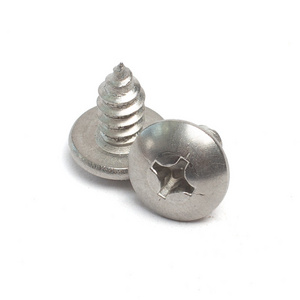 factory sales stainless steel large flat head screw umbrella head stainless steel screw mushroom head tapping screw