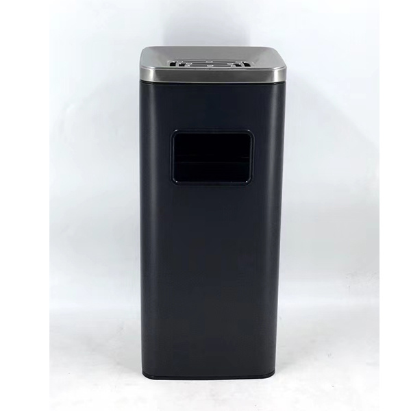 garbage can with ashtray