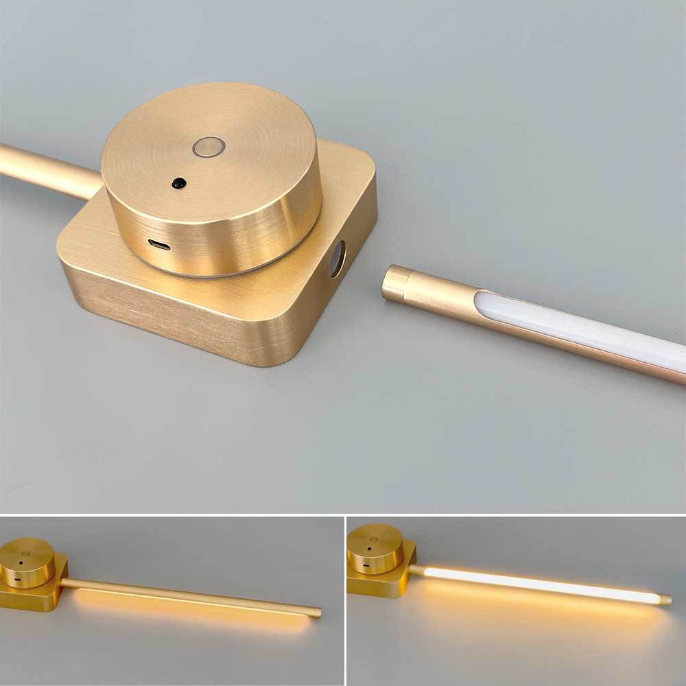 Rechargeable Magnetic Wall Lamp Touch Control with Rotating Top and Detachable Dimming Wall Lamp