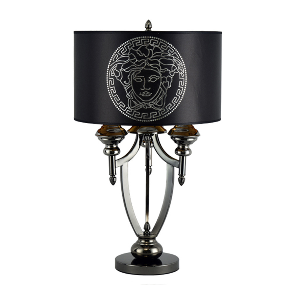 Modern design hotel table lamp restaurant luxury black metal table lamp