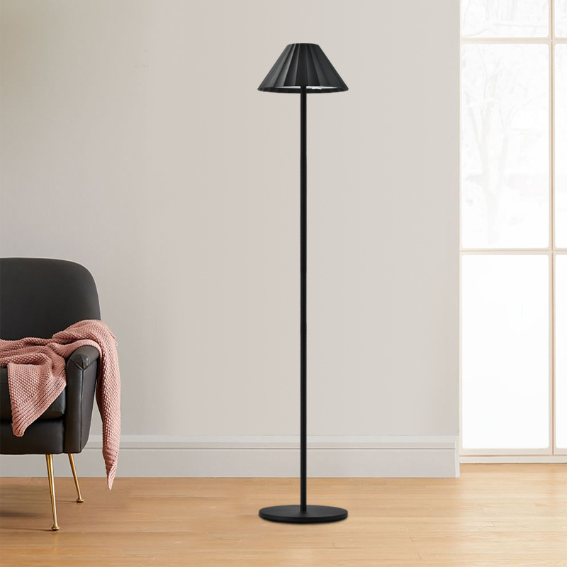 Hotel floor lamp style energy saving floor light led aluminium USB battery cordless floor lamp