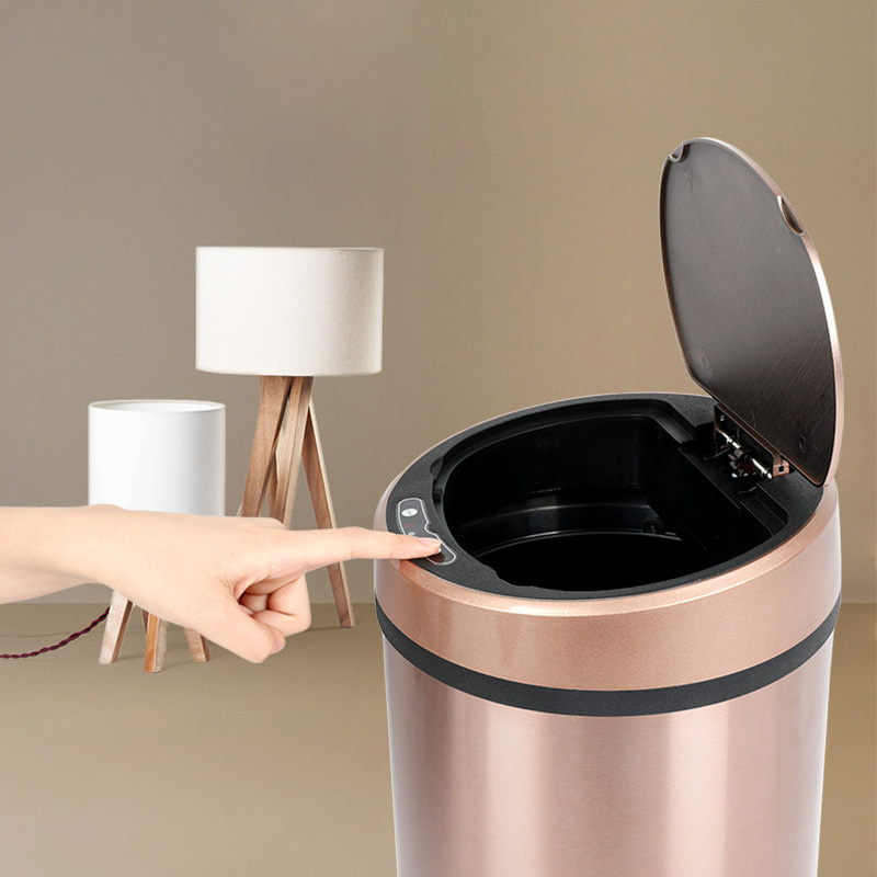 New Arrival Touchless Sensor Trash Can Stainless Steel Automatic Dustbin Smart Waste Bin