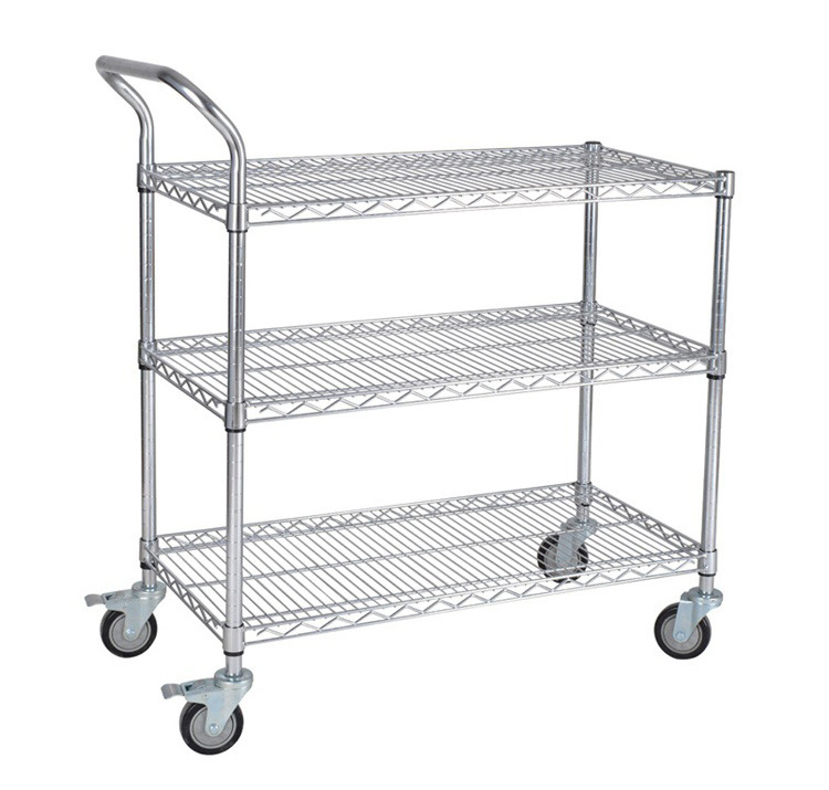 Heavy Duty 3 Tiers  Powder Coated Steel Garage Storage Wire Shelf Shelving