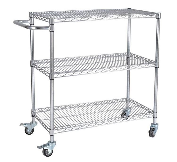 Electronic zinc OEM galvanized Rolling mobile moving wire mesh shelf racking racks metal shelving