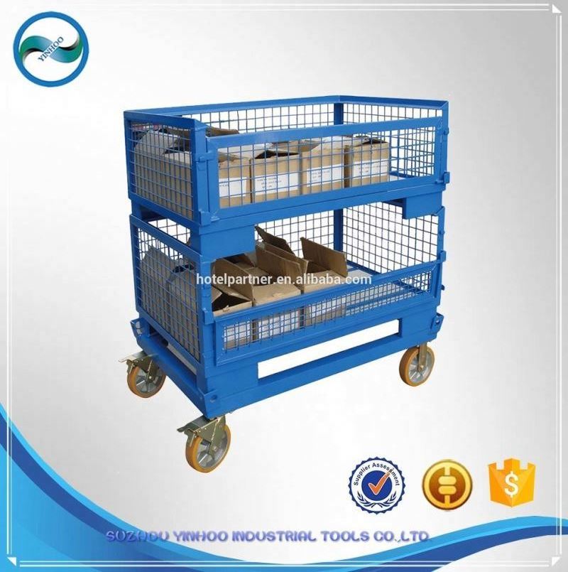 Warehouse Equipment Metal Wire Mesh Storage Cage Metal Storage Box Wire Mesh Container