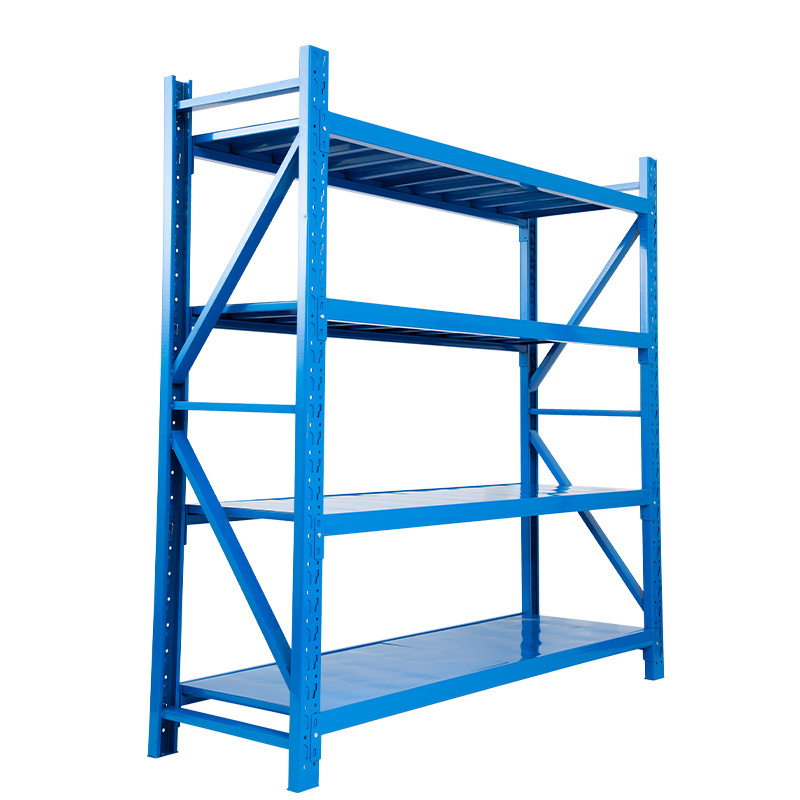 Wholesale warehouse shelve metal light duty storage rack boltless 4 tier assemble medium duty long span shelving