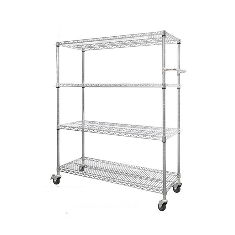 3 Tier Picking Cart Heavy Duty Platform Wire Shelf Hand Trolley Custom Stainless Steel Storage Cart with Drawers