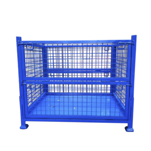 Industrial metal foldable pallets box warehouse stores heavy duty steel stillage cage