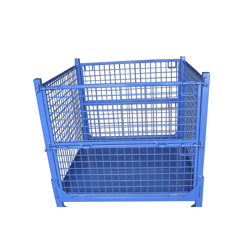 Industrial metal foldable pallets box warehouse stores heavy duty steel stillage cage