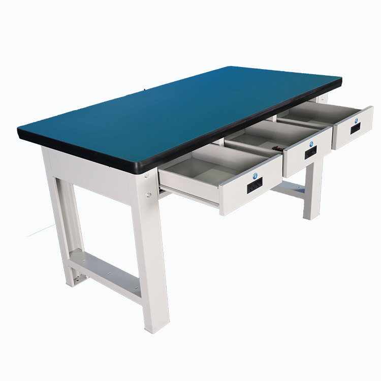 Heavy Duty OEM Electronic Esd Lab Workbench Work Bench with Drawers for Soldering Use Steel Metal Chinese Stainless Steel