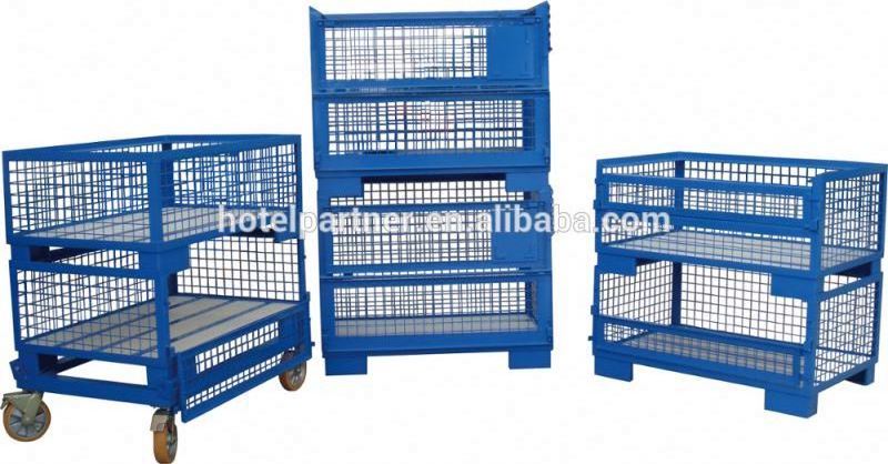 Warehouse Equipment Metal Wire Mesh Storage Cage Metal Storage Box Wire Mesh Container