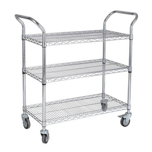 Electronic zinc OEM galvanized Rolling mobile moving wire mesh shelf racking racks metal shelving