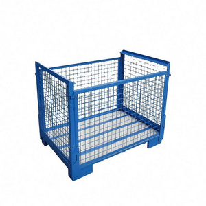 Warehouse Equipment Metal Wire Mesh Storage Cage Metal Storage Box Wire Mesh Container