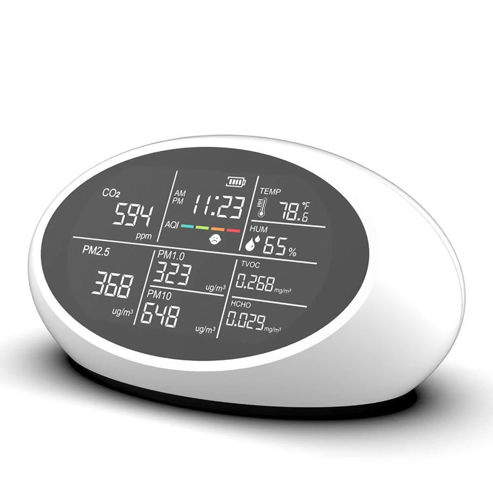 Hot Selling Latest Multi-Function Desk-Top LCD Screen Air Quality Detector Built-In 3000mAh Rechargeable Battery Gas Analyzers