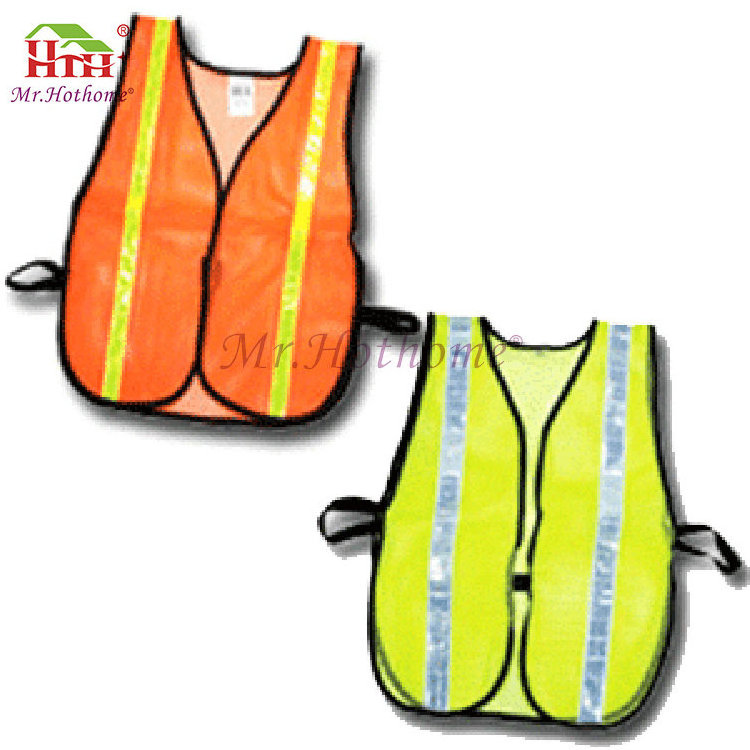 High visibility custom polyester orange airport vest wholesale reflective safety vest