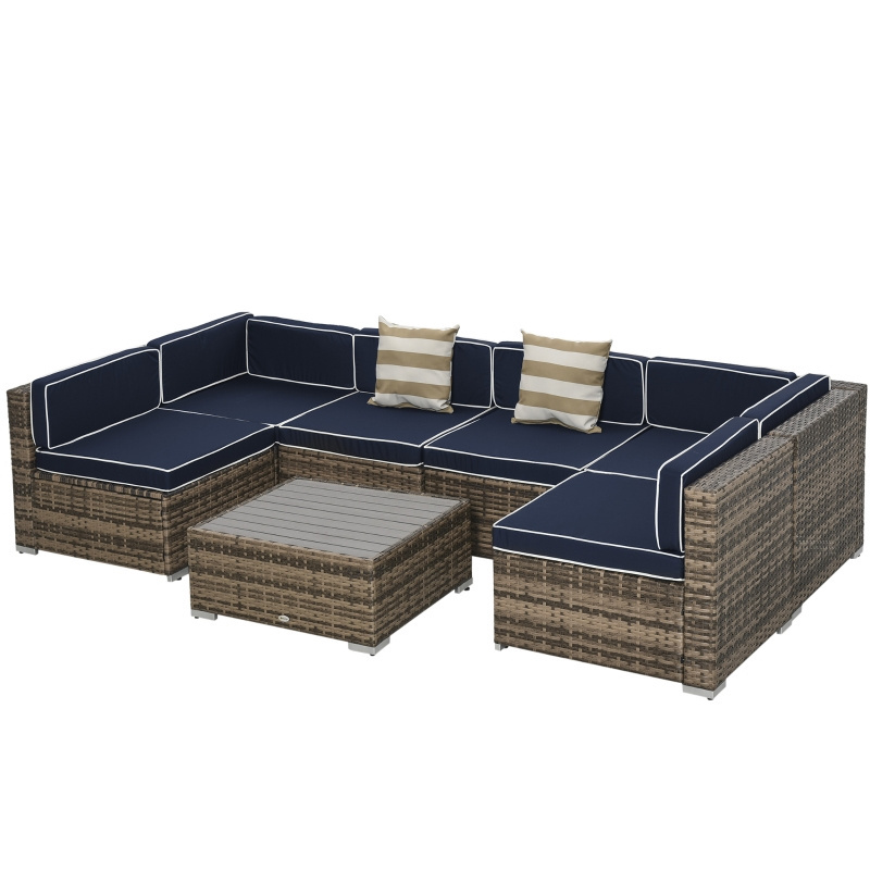 Modern Outdoor Fire Pit BBQ Table Set Outdoor Furniture Rattan Patio Sofa Set Patio Garden Beach Aluminum Sofa Set