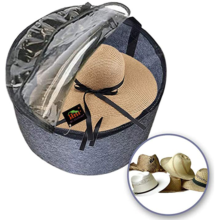 Hat Organizer for Baseball hat, Hat Holder Case with Carrying Handle, Double Zipper Portable hat  Storage Bag