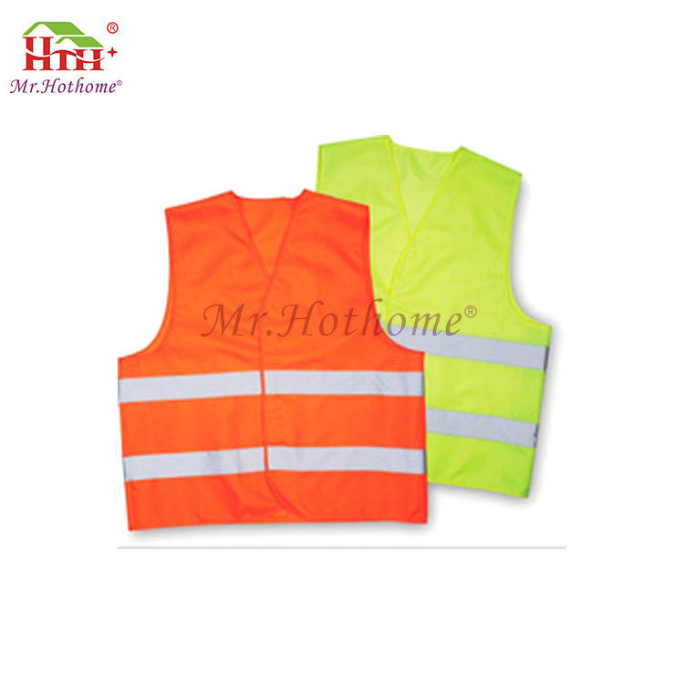 High visibility custom polyester orange airport vest wholesale reflective safety vest