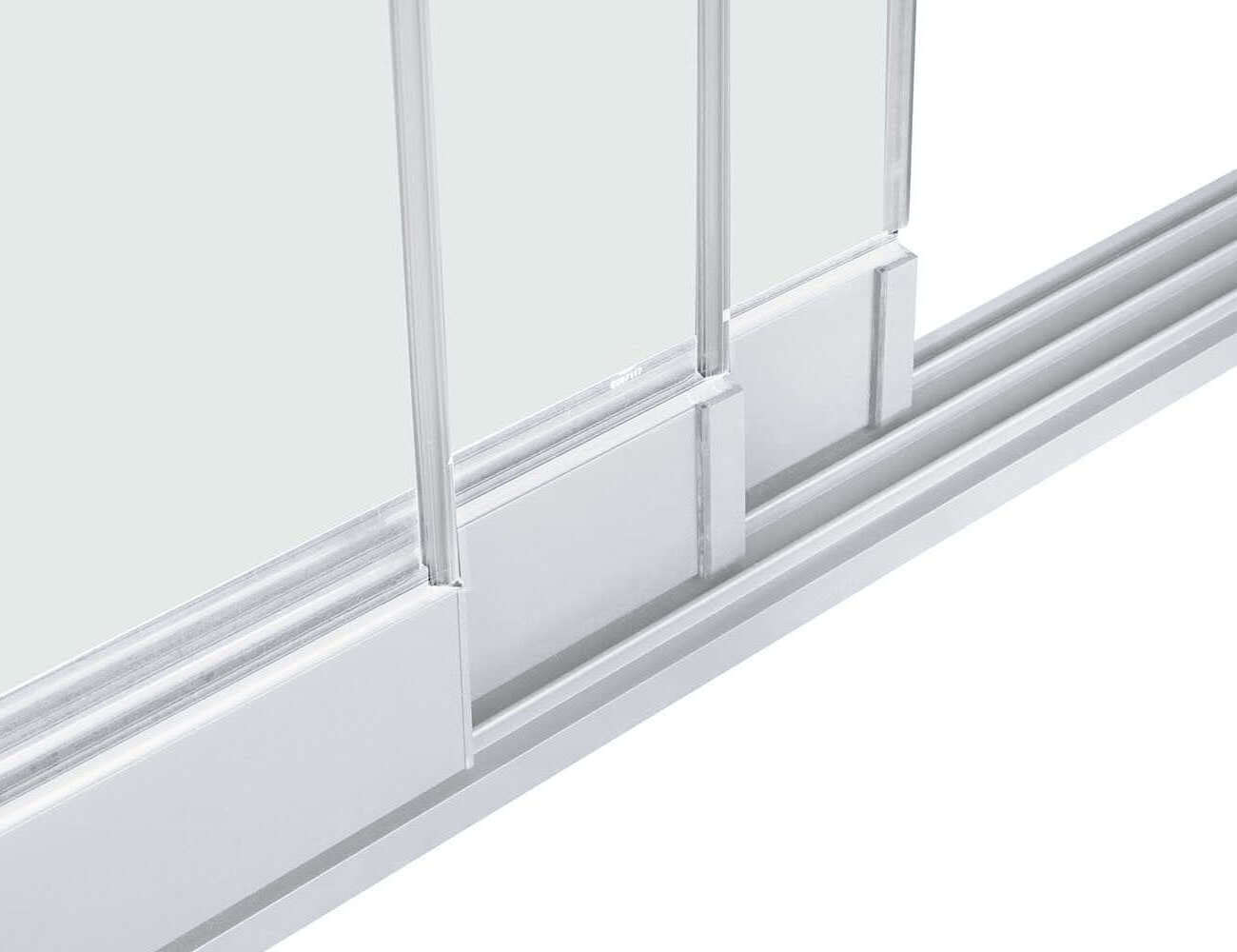 Low Price white aluminum alloy profile sliding glass entrance doors and windows design of french