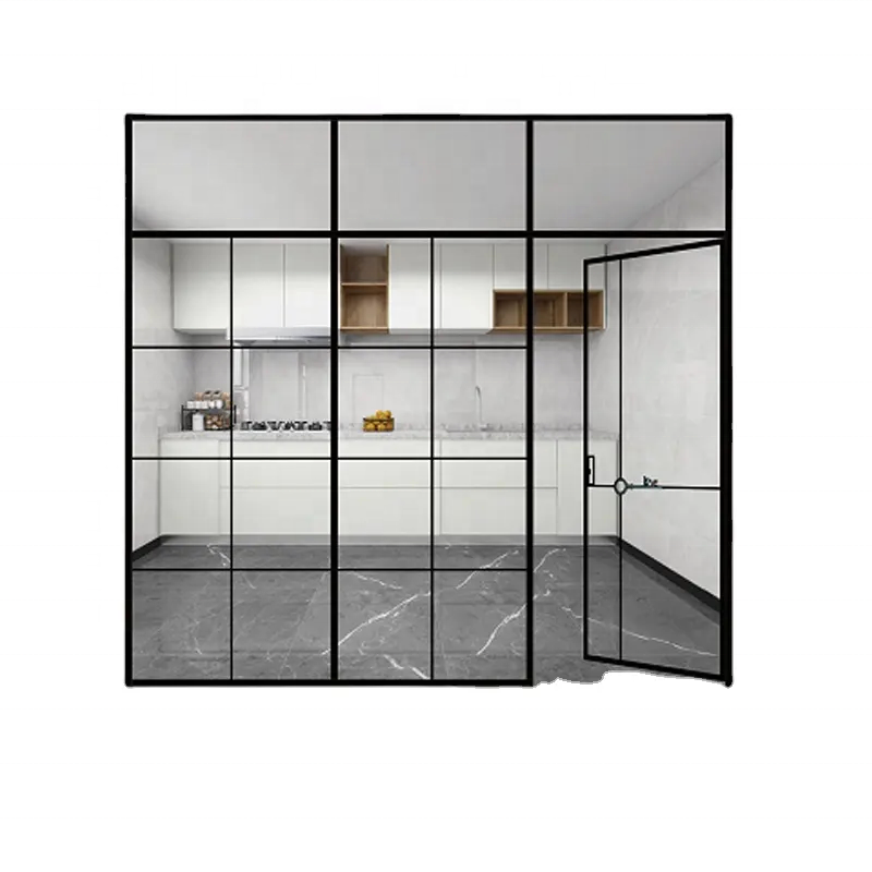 Interior Metal Doors Internal Crittall Doors Room Divider Indoor Glass Wall Sliding Steel French Door