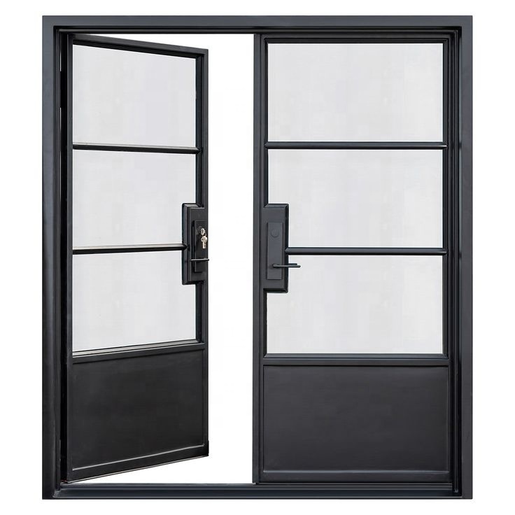 Interior Metal Doors Internal Crittall Doors Room Divider Indoor Glass Wall Sliding Steel French Door