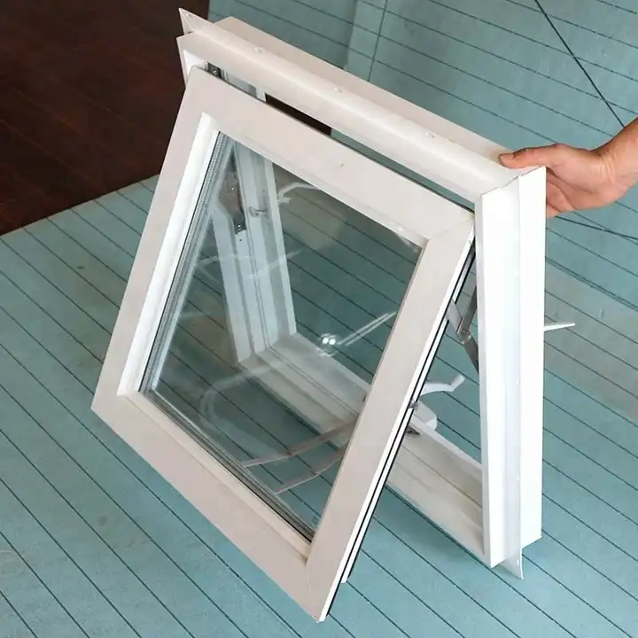 Vinyl Window for Sale Small PVC Awning Window PVC Frame with Tempered Glass