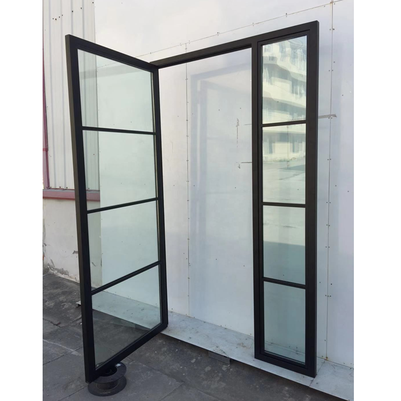 Exterior Steel Door Glass Door Wholesale French Style Iron Double Glass Door for Houses