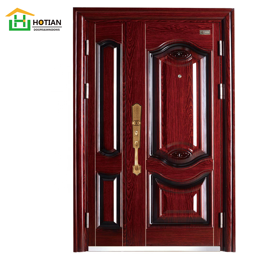 Best price used metal gatehouse security steel door one and half exterior hollow door