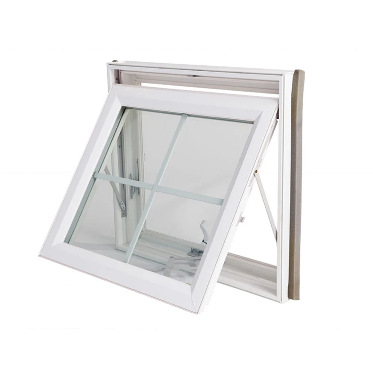 Vinyl Window for Sale Small PVC Awning Window PVC Frame with Tempered Glass