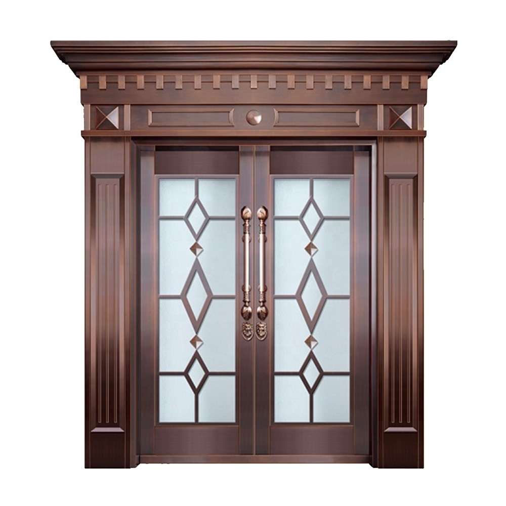 French front security steel copper door designs used exterior doors for sale