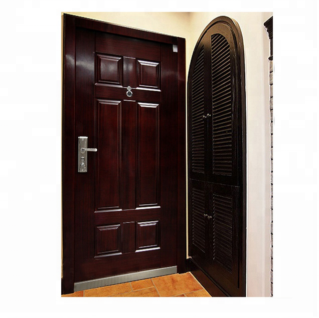 Metal swing double exterior door wrought iron garage door